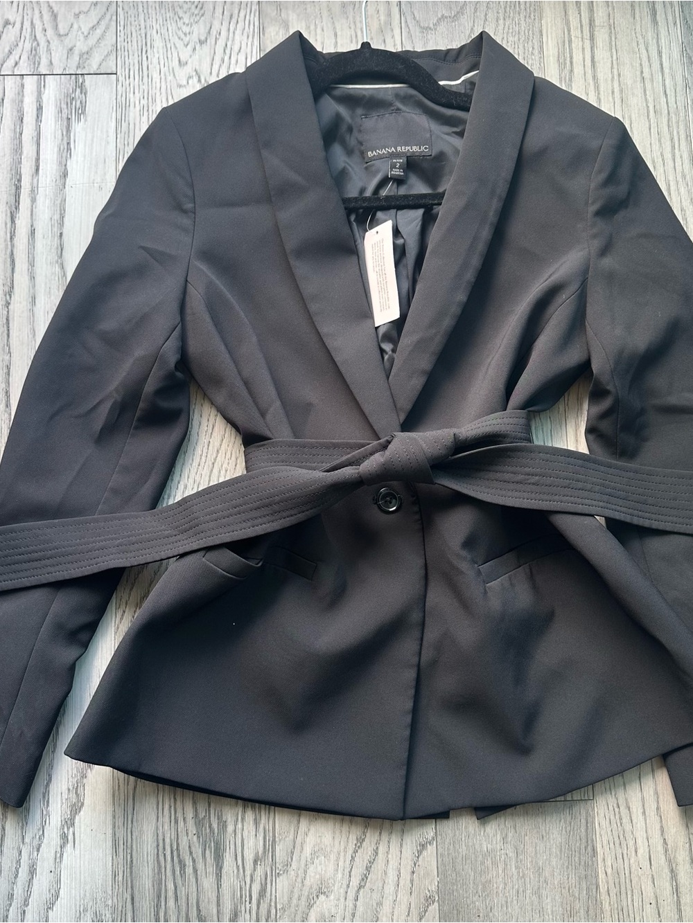 Banana Republic Black Belted Blazer